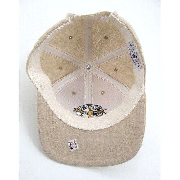 Vintage 2000 British Open Golf Hat St Andrews Beige Strapback USA Made NOS - Picture 9 of 13